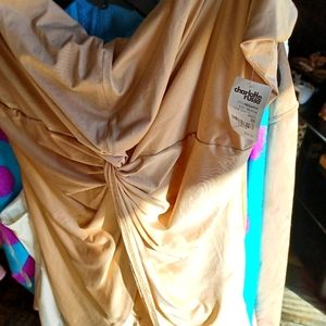 Charlotte Russe gold halter dress 3x